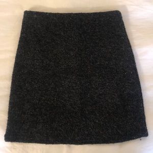 Fuzzy Black Mini Skirt